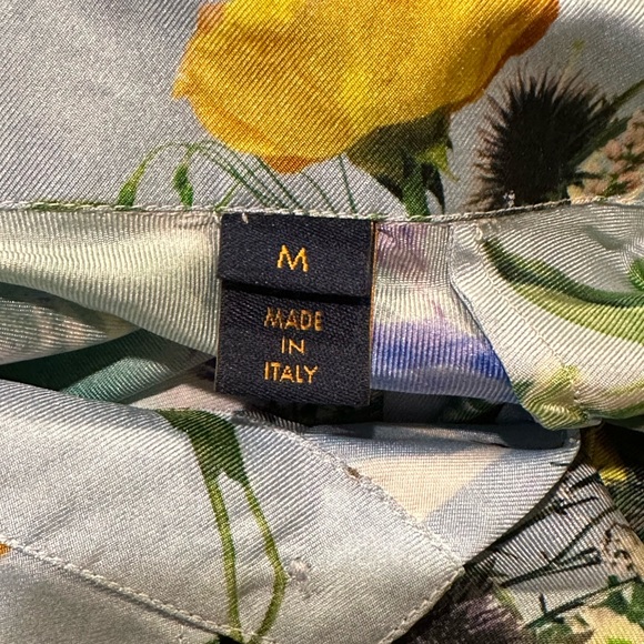 Louis Vuitton Virgil Abloh Light Blue Floral Silk SS20 Button Up Shirt - Picture 14 of 16